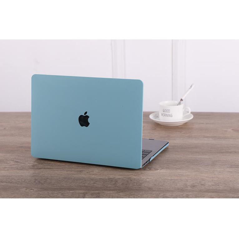 Ốp Macbook màu Xanh pastel đủ dòng (Tặng kèm nút chống bụi và bộ chống gãy sạc)