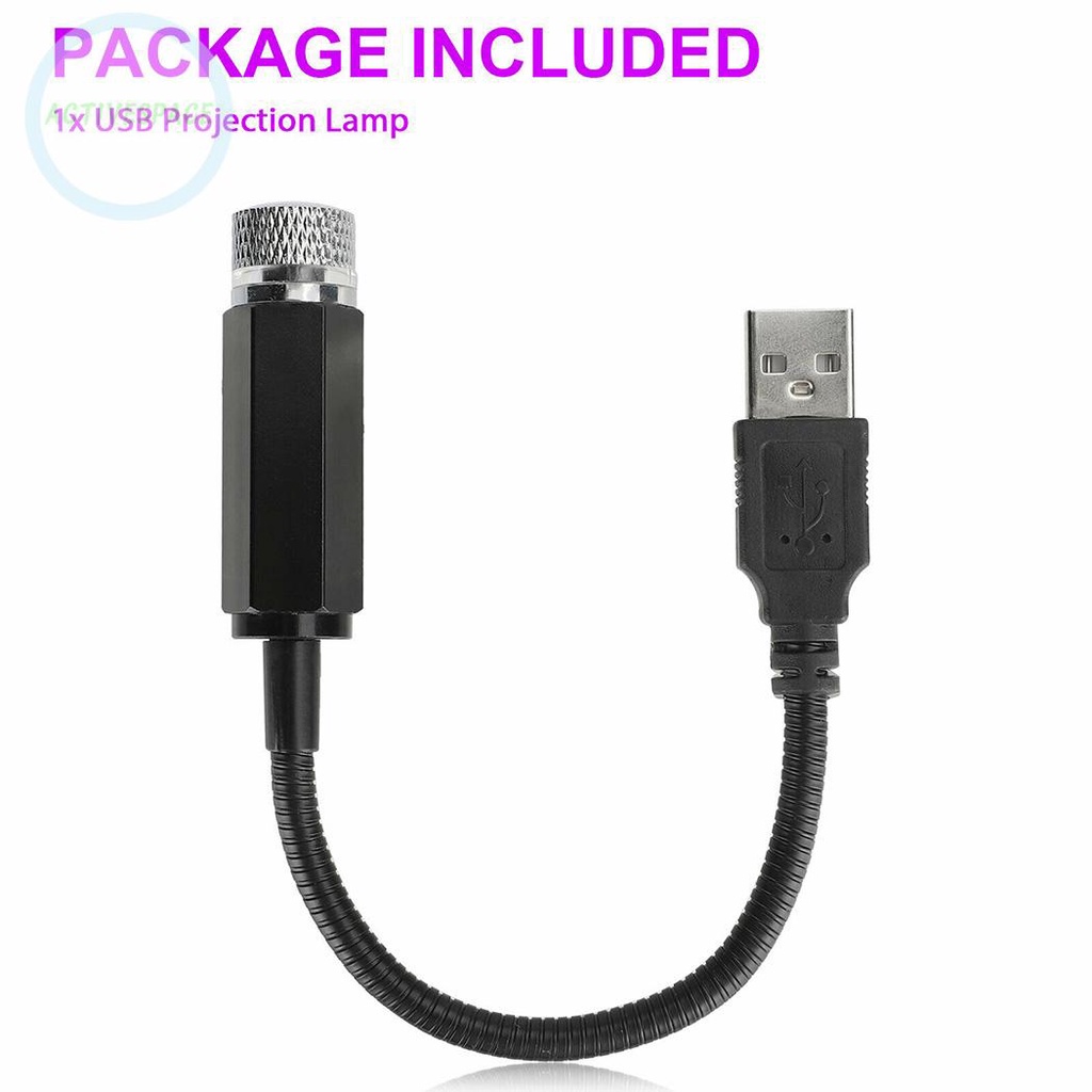 1 Đèn Chiếu Sáng Màu Tím 1w Usb 5 V Trang Trí Xe Hơi