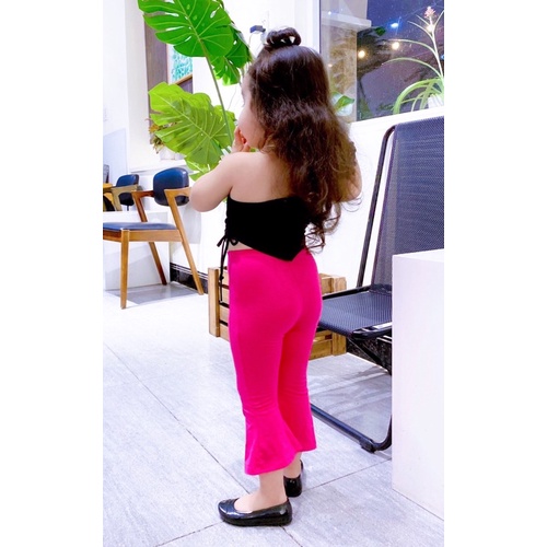 Sét áo dây 1 bên + quần loe xẻ tà cực sang chảnh