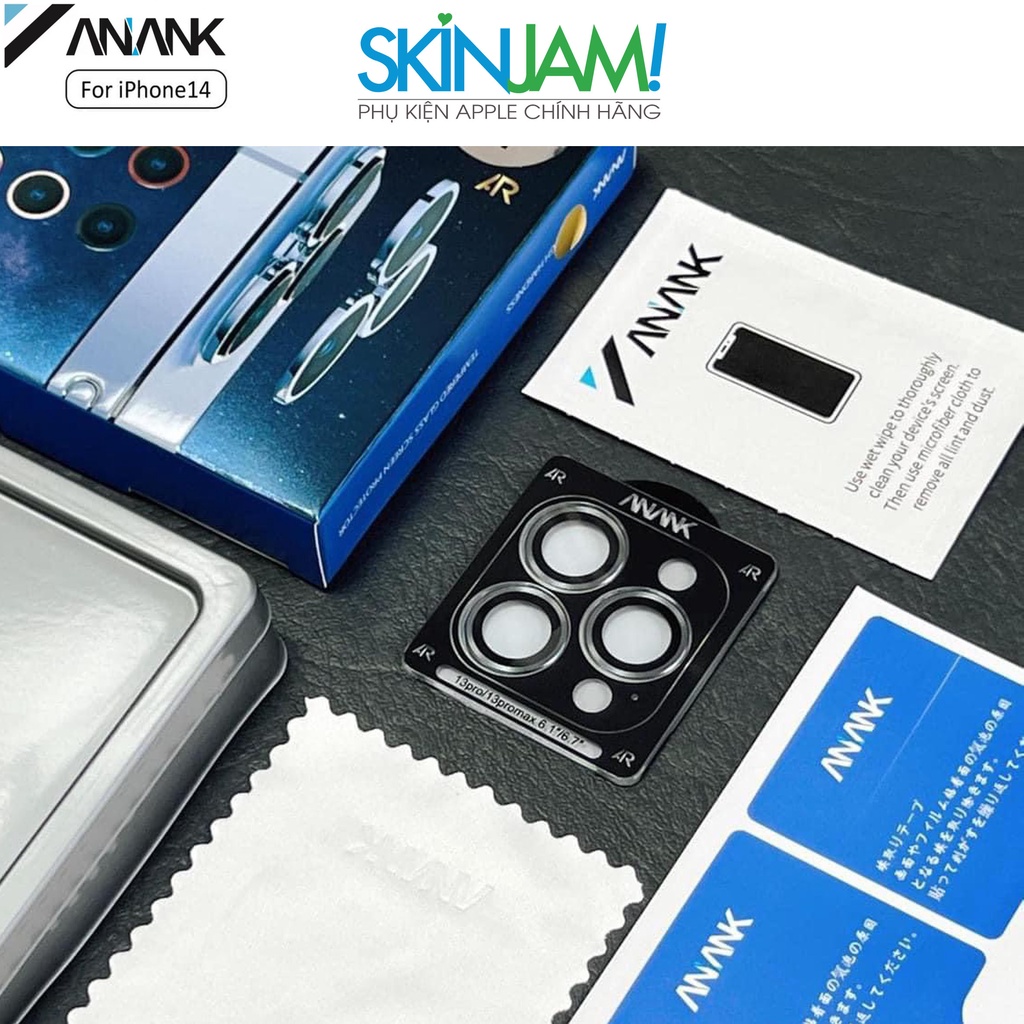 Kính Cường Lực ANANK Công Nghệ AR Chống Lóe Hình Ảnh Bảo Vệ Camera Cho iP 15Promax/ 15Pro/ 15/ 14Promax/ 13Pro