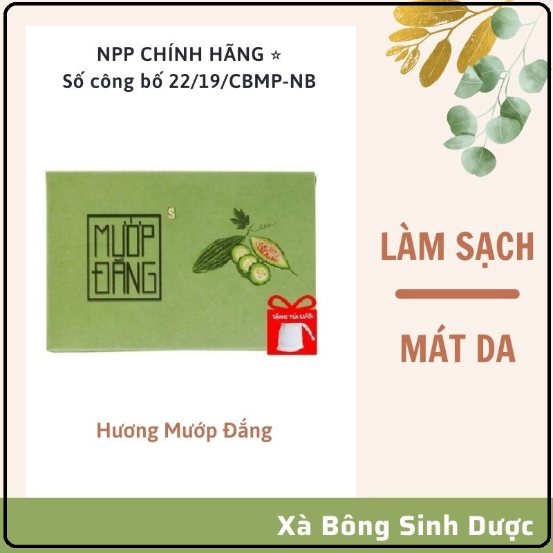 Xà Phòng Xà bông Mướp Đắng Organic Sạch Mát DaSát KhuẩnNgừa Mụn LưngRôm Sảy Mề Đay Dạng Sáp 100gr Hàng Chính Hãng-TPK