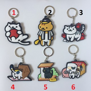 Móc khóa nhựa dẻo Neko atsume