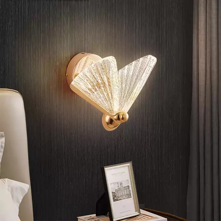 Đèn gắn tường bướm, đèn trang trí phòng khách, đèn tường decor; đèn tường phòng ngủ, đèn tường decor