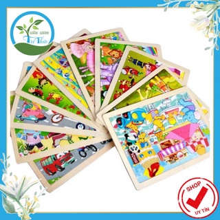 [GIÁ SỈ] Đồ chơi tranh ghép hình gỗ 24 miếng có nhiều mẫu cho bé lựa chọn - Đồ chơi an toàn (Cùng con)