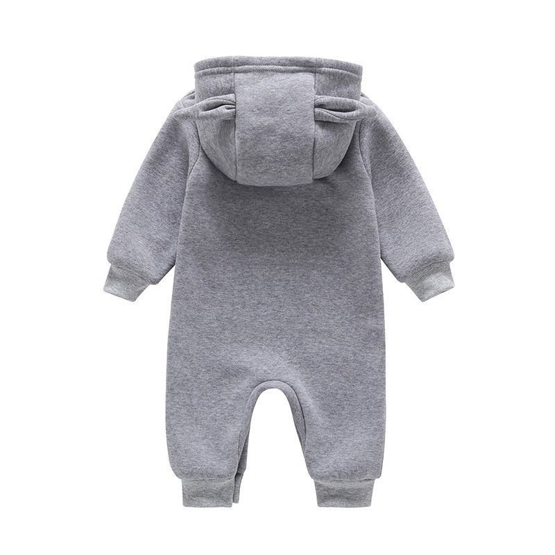 Body bé trai đồ sơ sinh từ 9 đến 36 tháng bodysuit liền thân Mùa Đông Tay Dài Áo Hoodie In Hình Hoạt Hình Giữ Ấm quần áo cho bé trẻ em