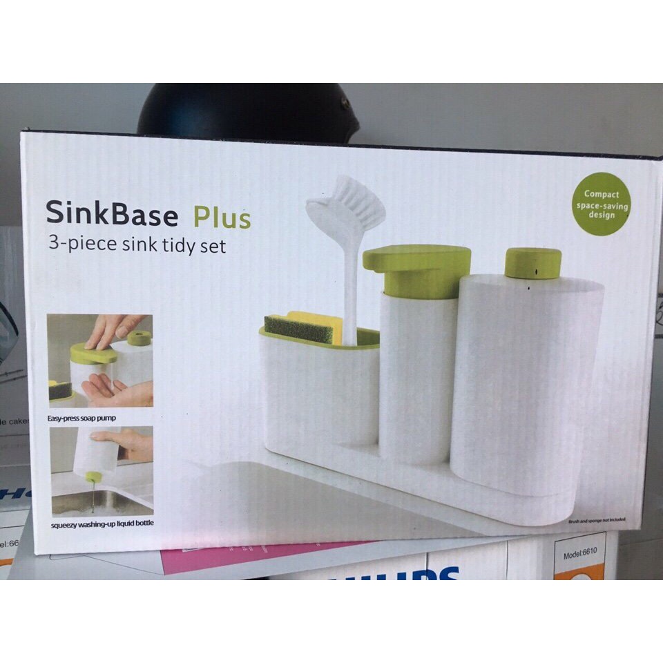 Dụng cụ nhả dầu đa năng có ngăn đựng rẻ rửa bát (HỘP ĐEN TRẮNG)