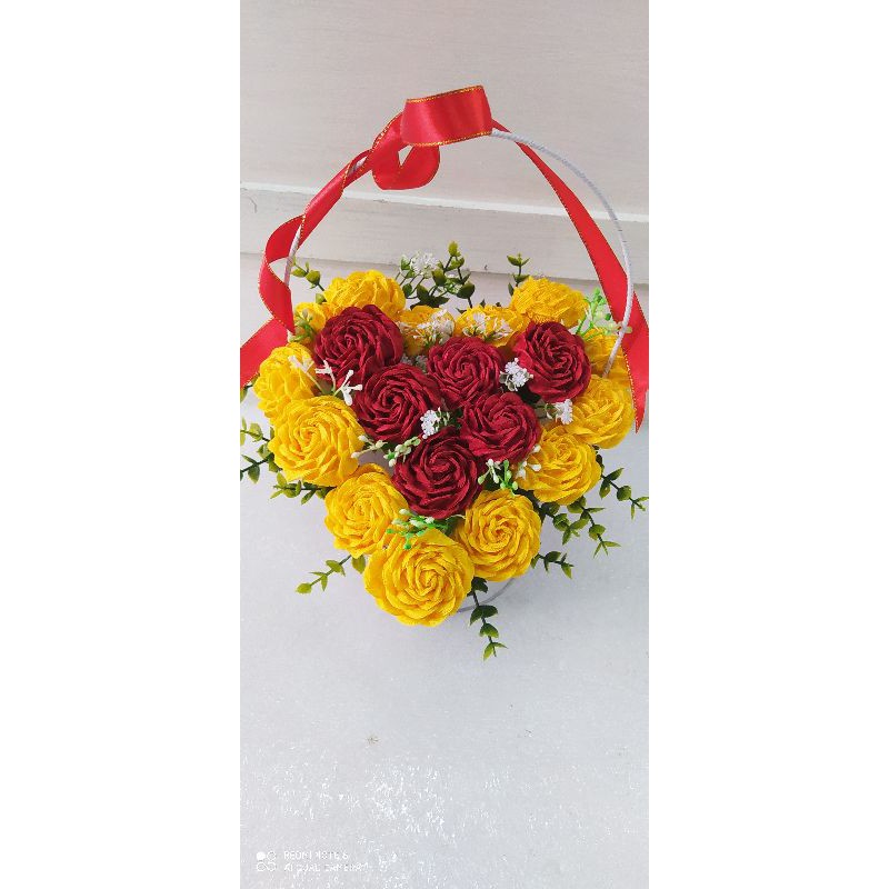 Lẵng hồng trái tim