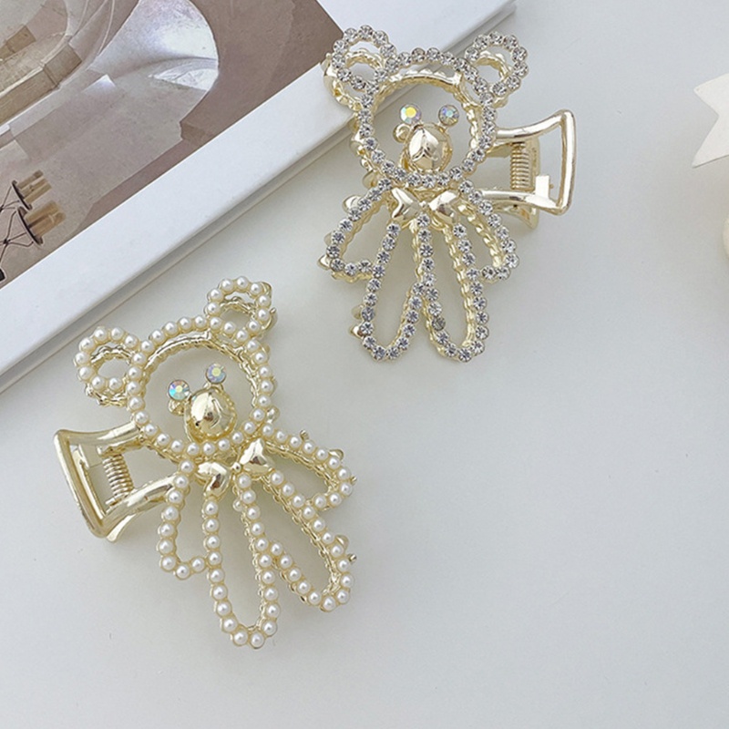 Kẹp Tóc Càng Cua Lớn Bằng Hợp Kim Đính Đá Lấp Lánh Trang Trí Tóc