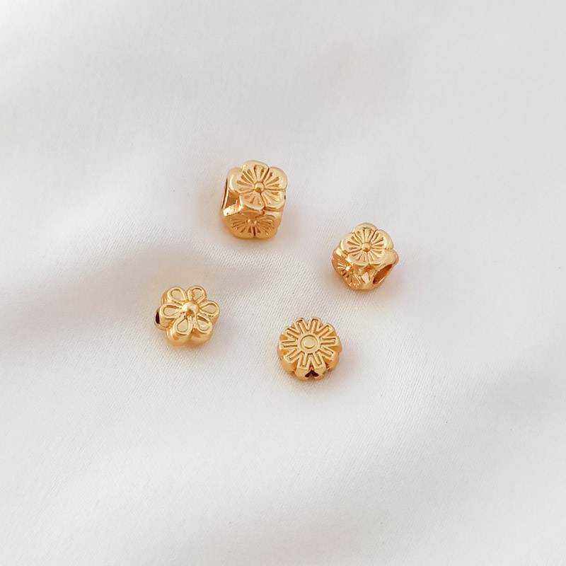 Bộ 10 Hạt Làm Trang Sức Hình Bánh Răng Nhiều Màu Sắc