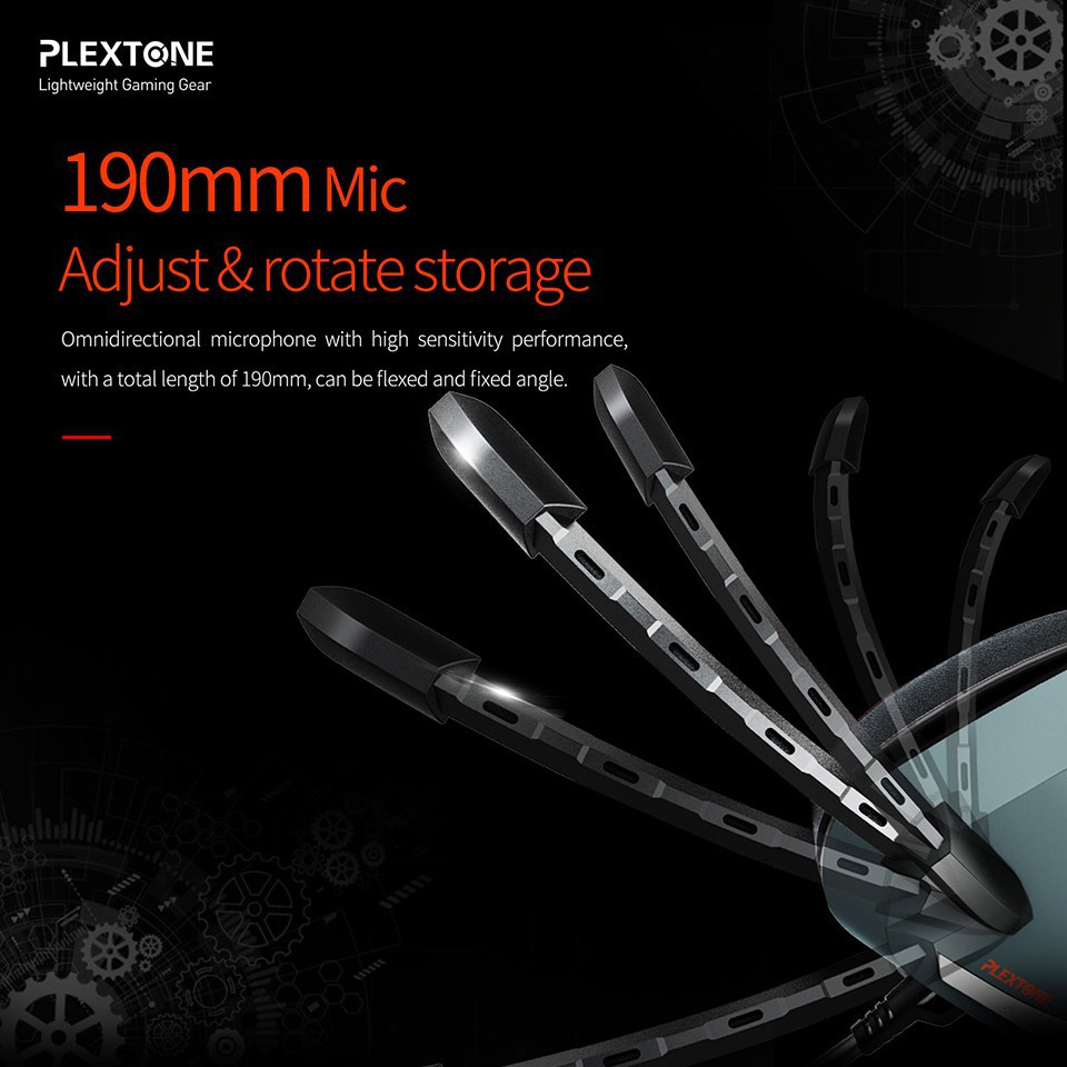 Tai nghe chụp tai Plextone G800 dây dù chống rối, Siêu nhẹ có mic rời, tương thích máy tính, điện thoại -dc4580