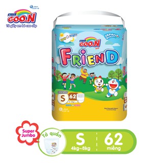 Tã quần Goon Friend gói cực đại size S62/M58/L48/XL42/XXL34 full size 