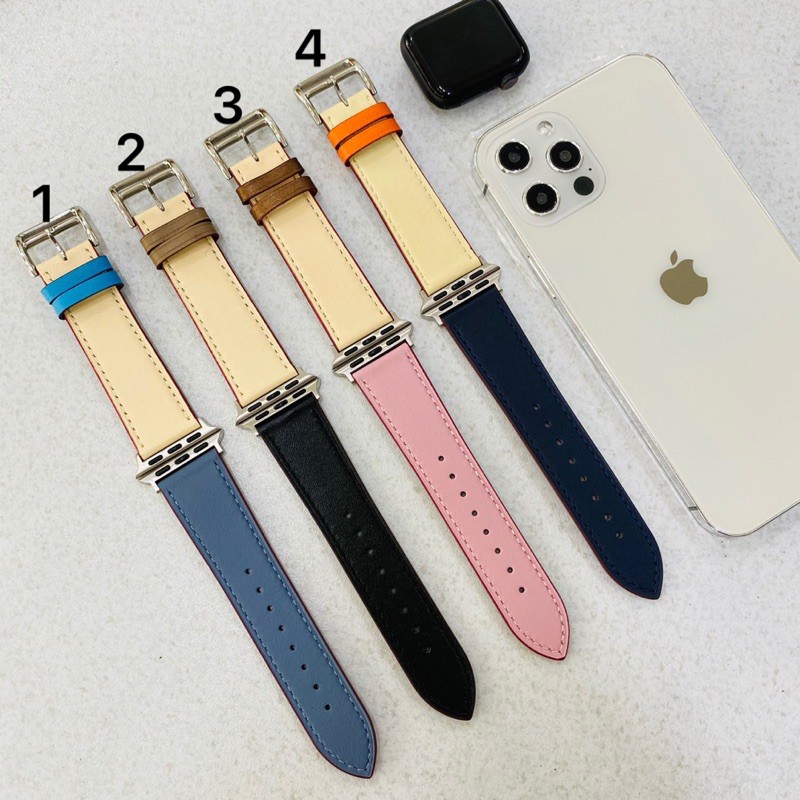 bộ sưu tập dây da hai màu cực kỳ xinh xắn dành cho applewatch