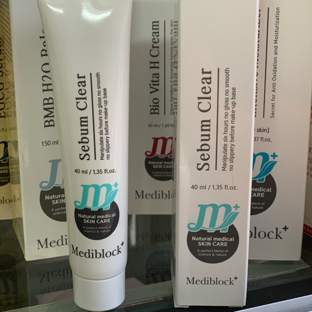 Kem ngăn ngừa mụn, làm giảm bã nhờn Mediblock Sebum clear  được viện da liễu tw kê đơn giảm giá Sốc