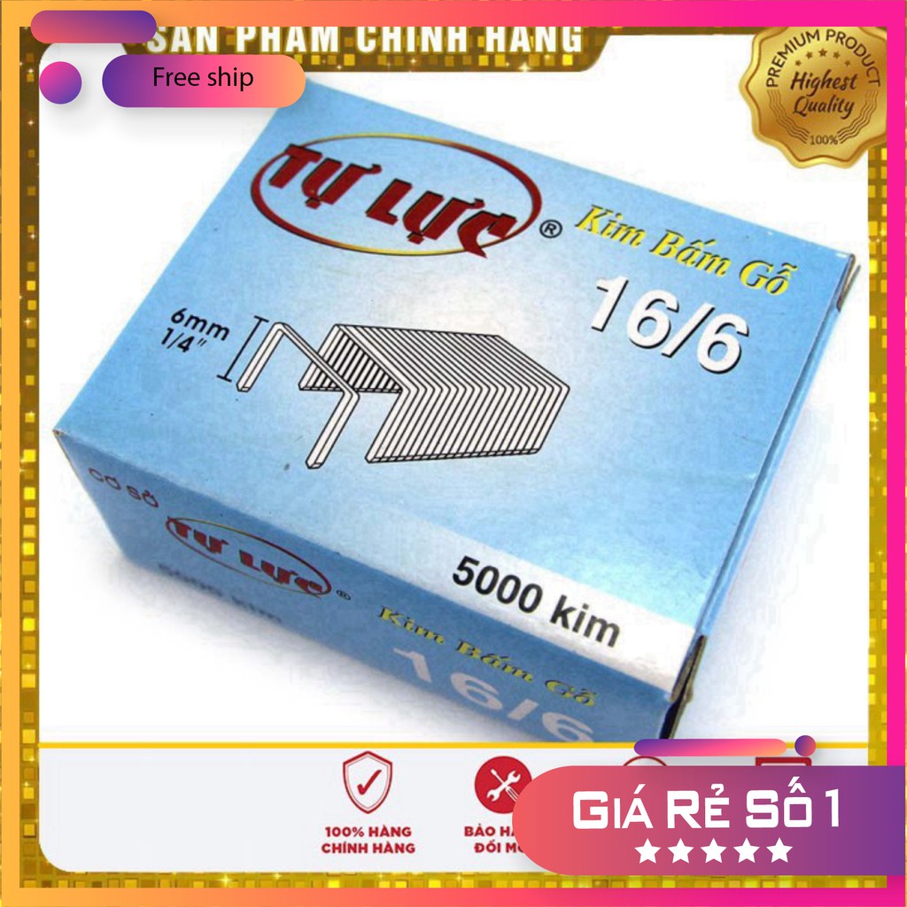 [GIÁ SẬP SÀN] Hộp 5000 ghim bấm gỗ tự lực 16/6