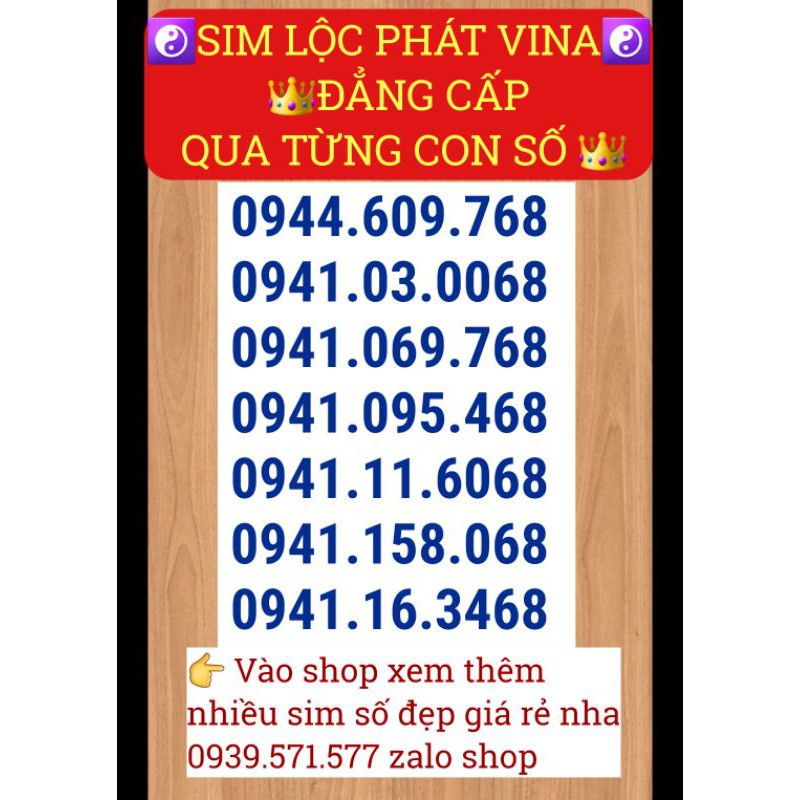 SIM SỐ ĐẸP VIP VINA