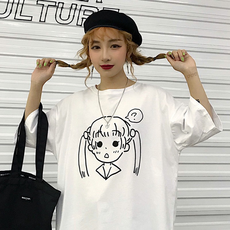 Áo thun tay lỡ unisex nam nữ phông form rộng teen cổ tròn oversize cotton COUPLE giá rẻ màu đen trắng tee pull freesize
