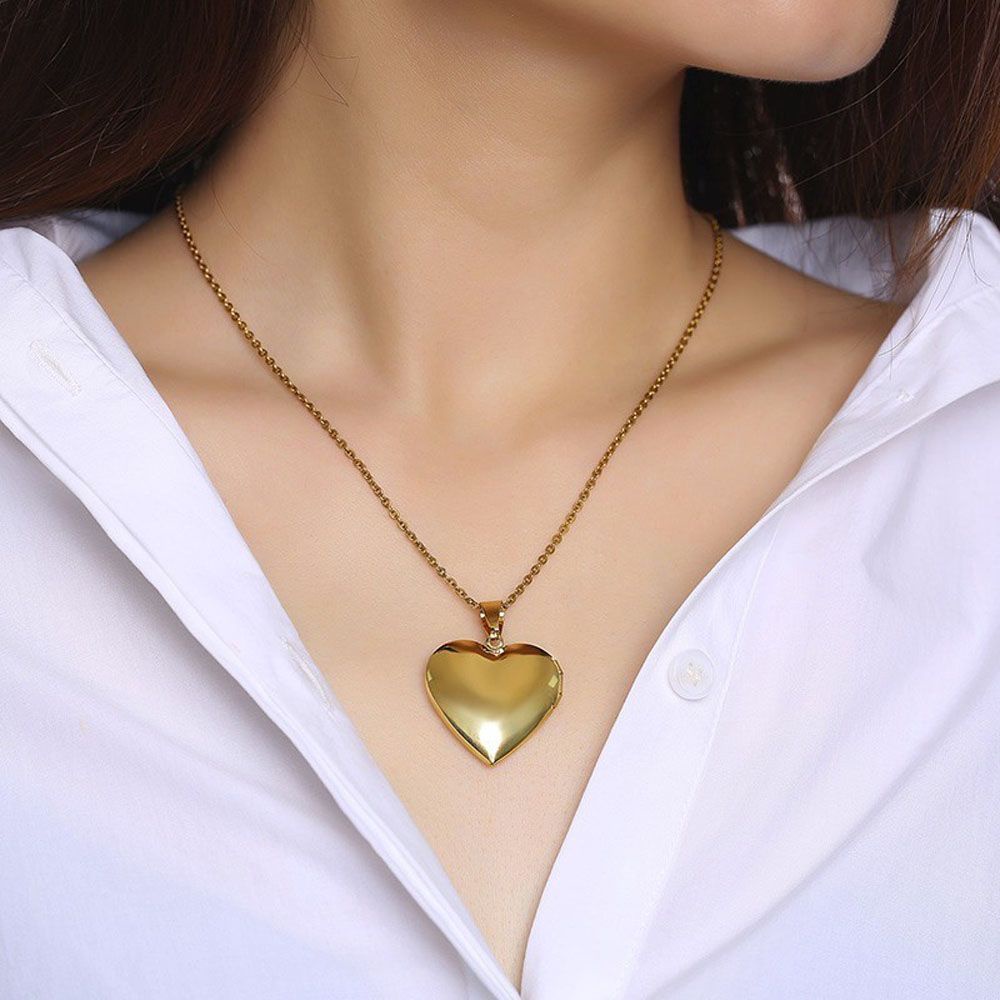 Dây Chuyền Mặt Khung Ảnh Trái Tim Nhiều Màu Thời Trang Lãng Mạn Cho Nam Nữ