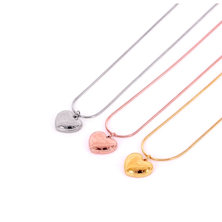 Dây chuyền nữ titan cao cấp dây mì trái tim siêu đẹp, bền màu, chuẩn thời trang
