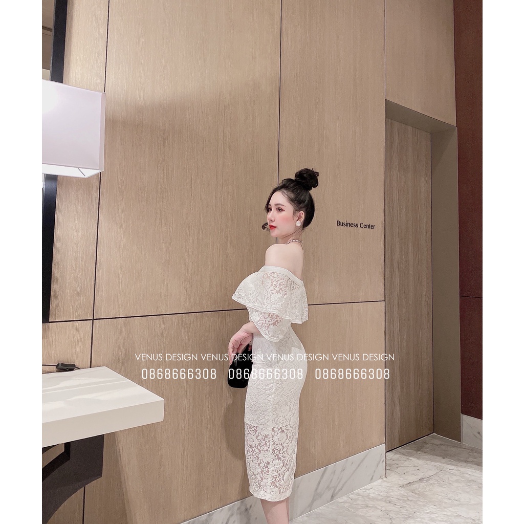 VÁY REN BODY TRỄ VAI TRẮNG - VENUS DESIGN