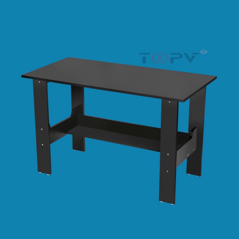 Bàn học gỗ bàn làm việc kèm kệ sách TopV lắp giáp thông minh cho học sinh sinh viên văn phòng 1m2 trắng Lamvuon TopV