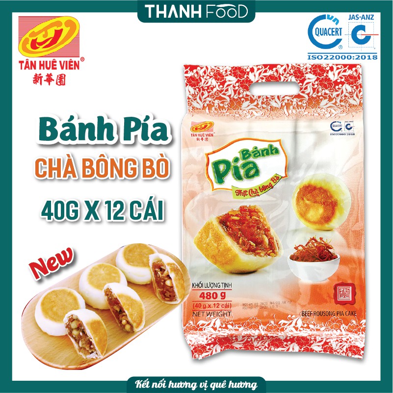 Bánh pía chà bông bò Tân Huê Viên túi 12 bánh