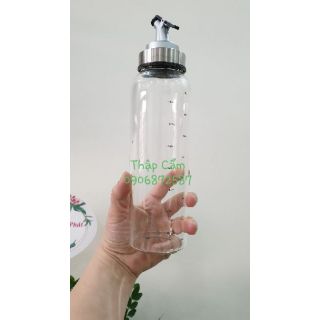Bình dầu, giấm, nước mắm thuỷ tinh 300ml và 450ml có ảnh thật