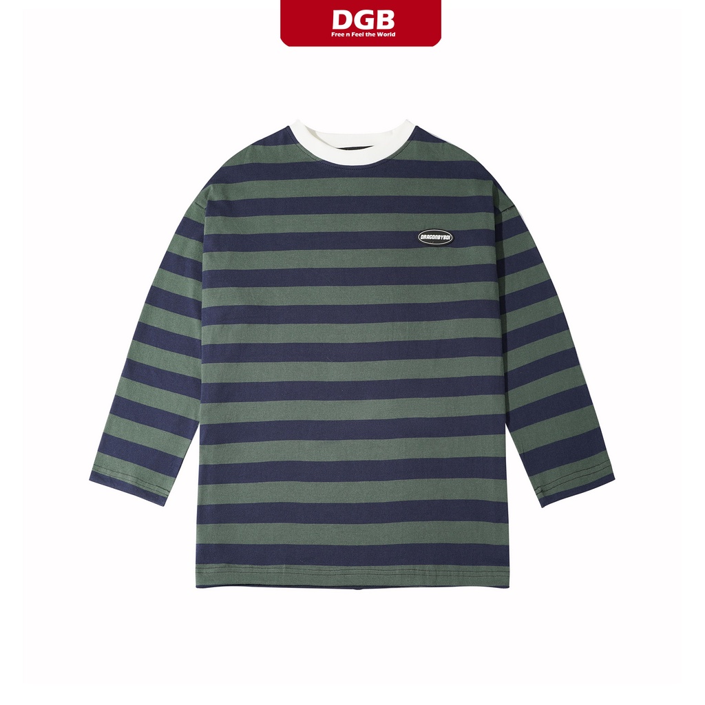 Áo Phông Tay Dài local brand - Áo Thun không cổ sọc Dragonbyboi BASIC FREESIZE Tee Long Sleeve (100% cotton cao cấp)