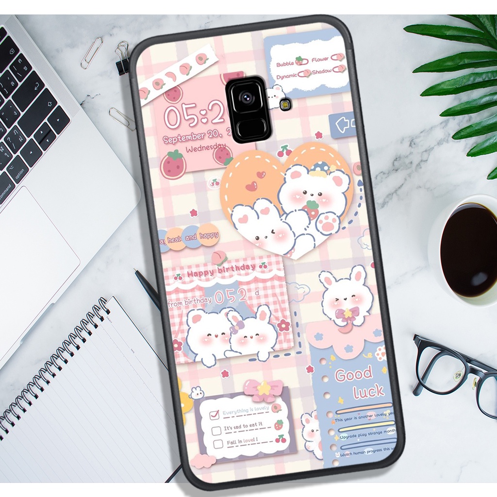 ỐP LƯNG SAMSUNG A5 2018 - A8 2018 - A6 2016 - J6 2018, IN HÌNH GẤU NÂU CHOCOLATE ĐÁNG YÊU.