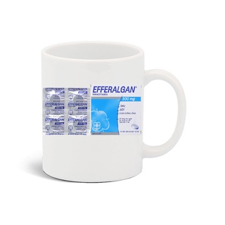Cốc in hình Cốc Sứ in hình Eff eralgan 500mg Sủi Pháp