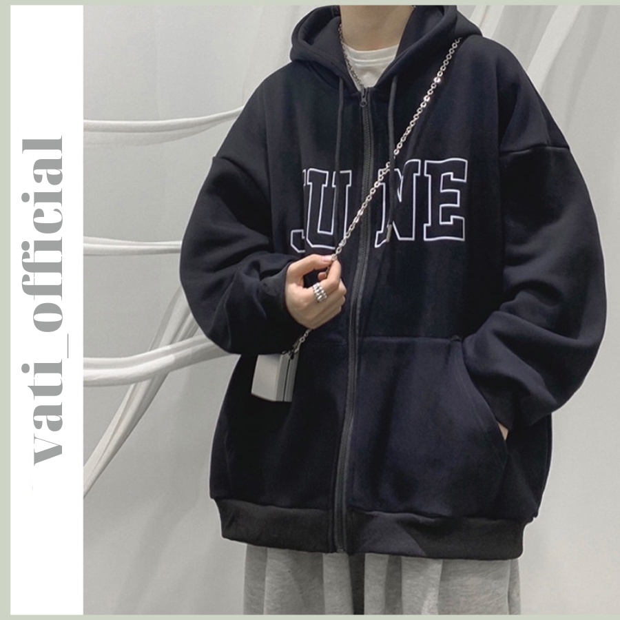 Áo Khoác Jacket Hoodie Zip Nỉ mũ 2 lớp Thu Đông Nam Nữ  Form Rộng, Hoodie zip local brand chất vải nỉ không bai xù Vati