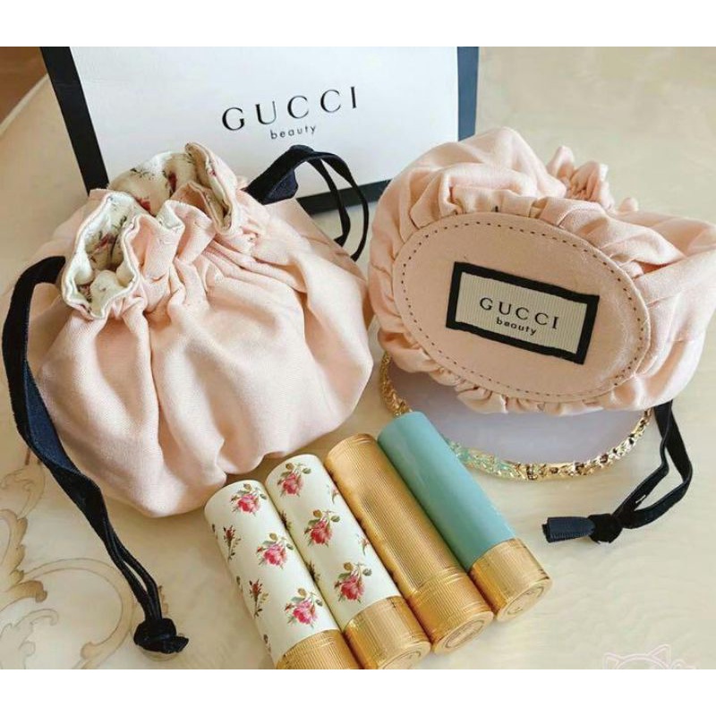 [ Gift Auth 1000% ] Túi Rút Dây Đựng Son G.U.C.C.! Makeup Female Pouch