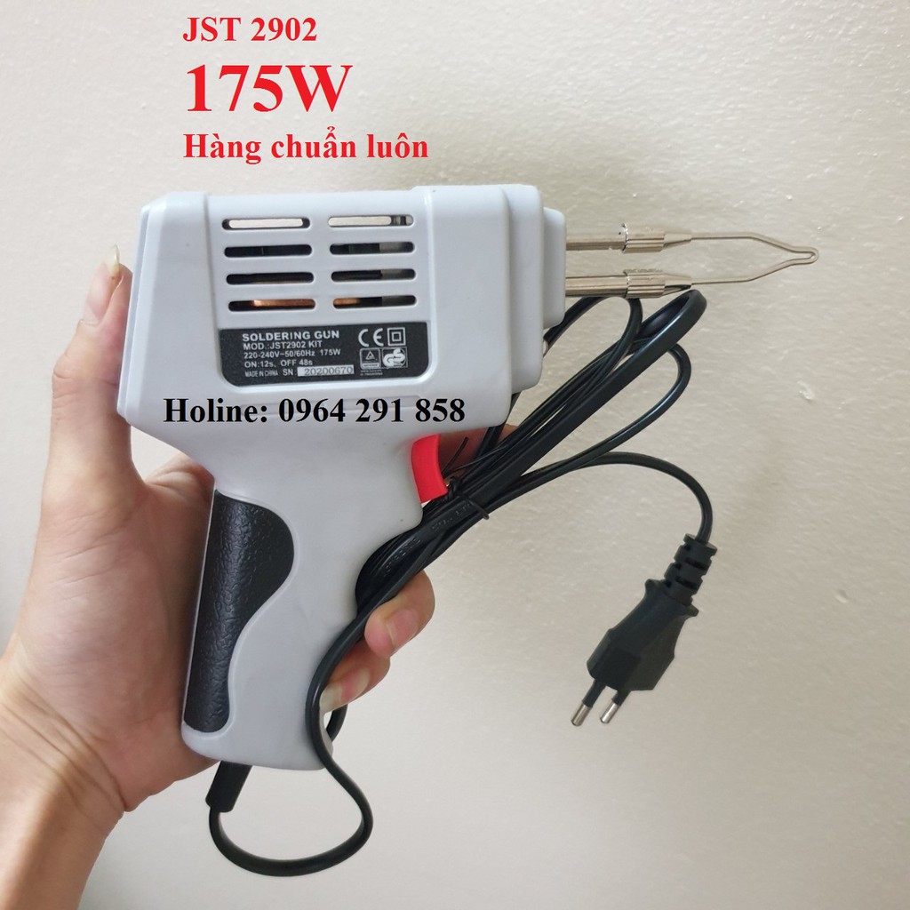 Mỏ hàn 175w tặng thêm mũi hàn dự phòng JST 2902 kit 2.2v