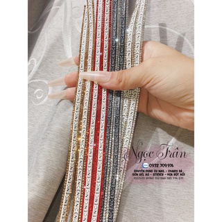 Cuộn Charm Dây Đá Viền Chữ NICE Trang Trí Móng