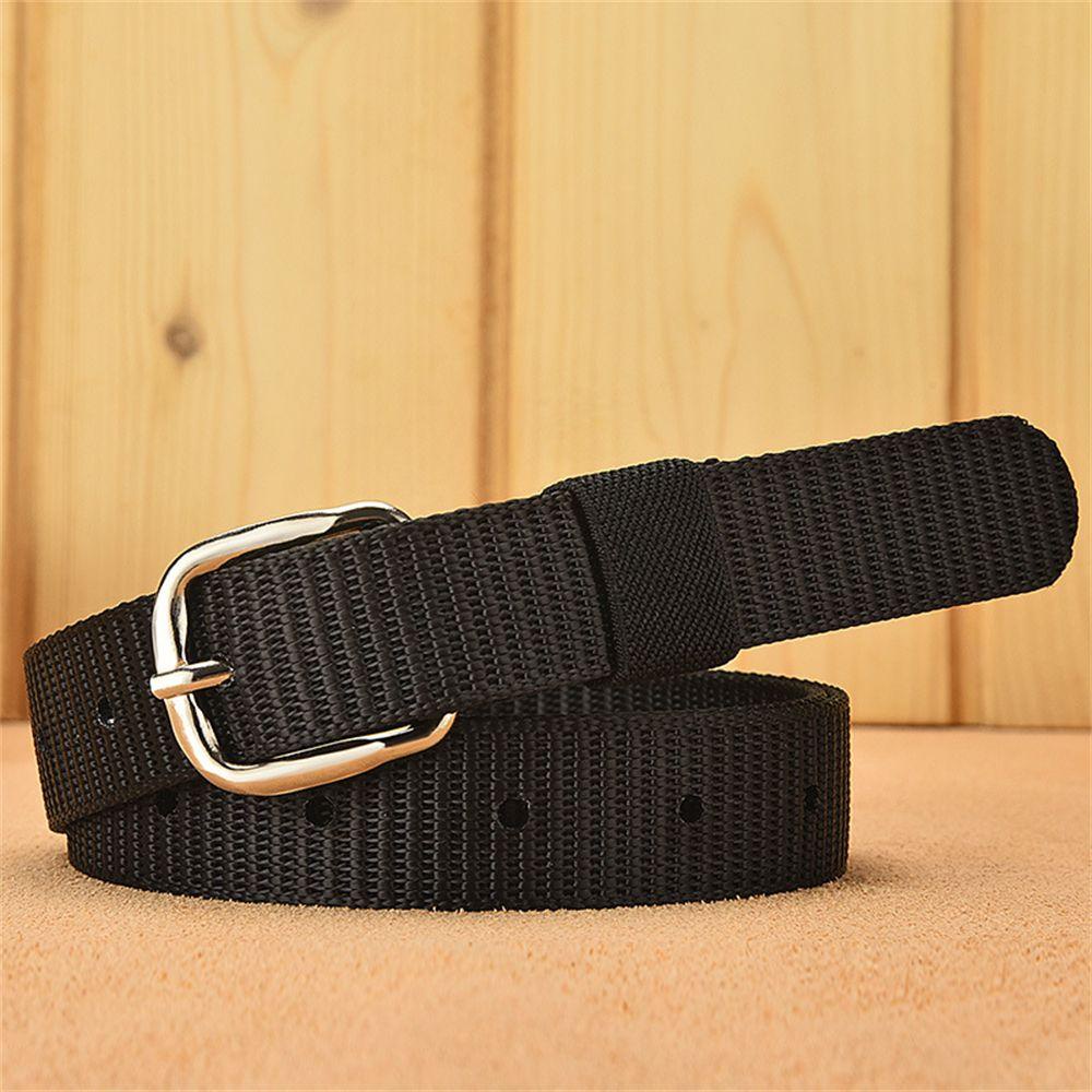 Thắt Lưng Vải Canvas Co Giãn Phối Khóa Kim Loại Thời Trang Cổ Điển Cho Nam Và Nữ