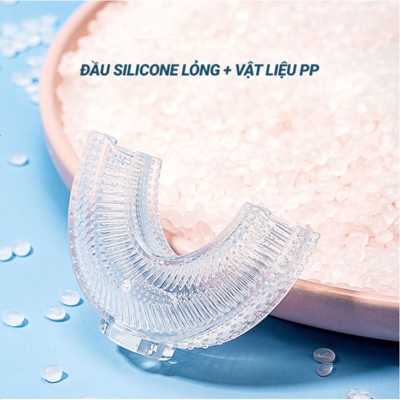 Bàn chải đánh răng cho bé chữ U silicon 1 - 8 tuổi