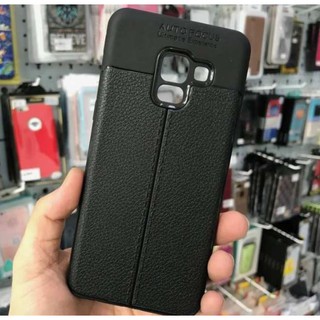 Samsung Galaxy A8 Plus_ Ốp dẻo vân da sần chống sốc Autofocus