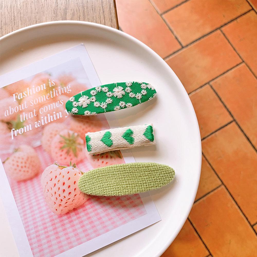 VANES1 Kẹp Tóc Thêu Trái Tim Phong Cách Vintage Mới