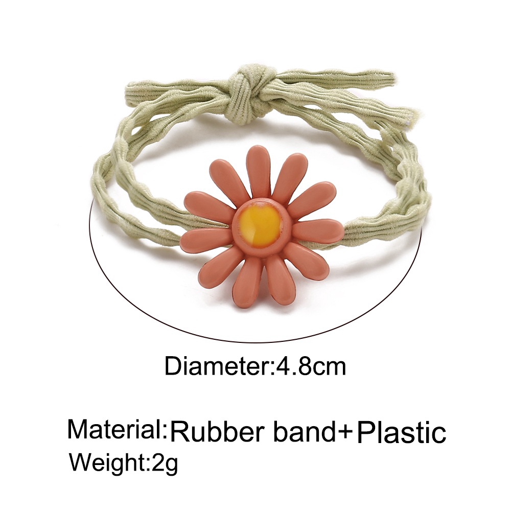Dây buộc tóc AY bằng cao su co giãn hình hoa cúc phong cách Hàn Quốc thời trang