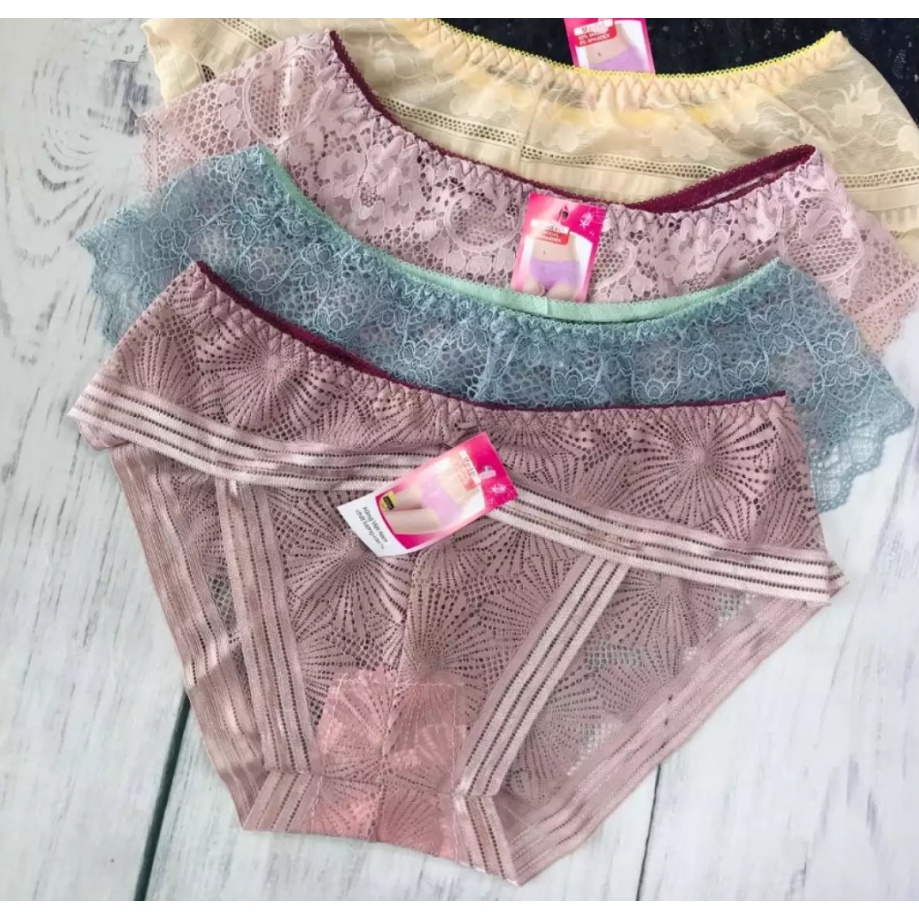 Set 5 Chiếc Quần Lót Nữ Ren Sexy họa tiết ren xuyên thấu siêu gợi cảm quyến rũ