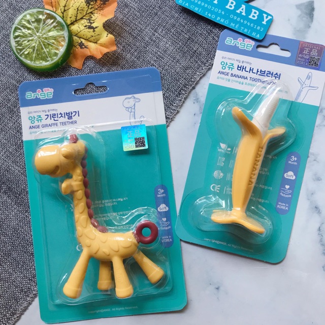 Gặm nướu Ange chuối/hươu cho bé