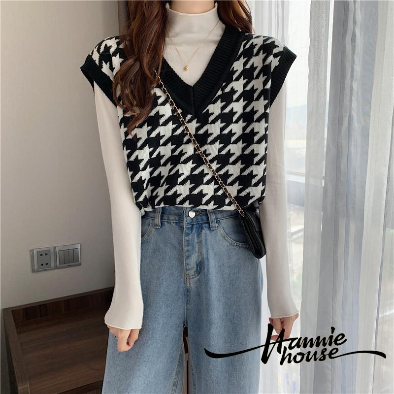 Áo Nữ Không Tay Cổ Chữ V Họa Tiết Hình Học Nhiều Màu Thời Trang