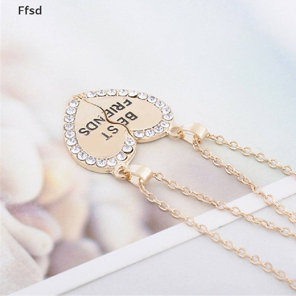 {Ffsd} Vòng cổ Mặt Ghép Hình Trái Tim Ghép Nối Phối Chữ Best Friend Thời Trang Cho Nữ