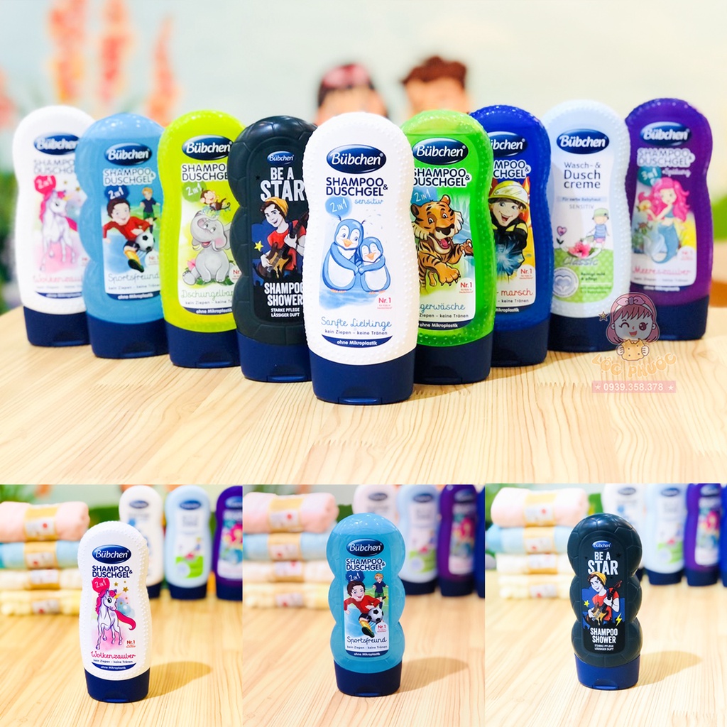 SỮA TẮM GỘI BUBCHEN ĐỨC 230ML (ĐỦ LOẠI)