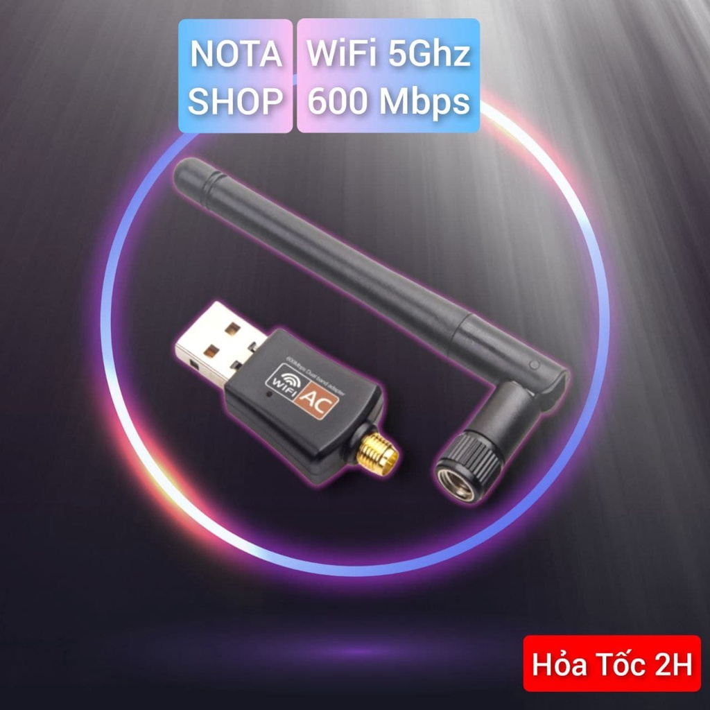 [Hỏa Tốc -BH 6 TH] USB WiFi PIX LINK 600Mbps Anten đôi - Thu sóng WiFi 5G hz cho PC máy bàn Laptop, thay thế card WIFI