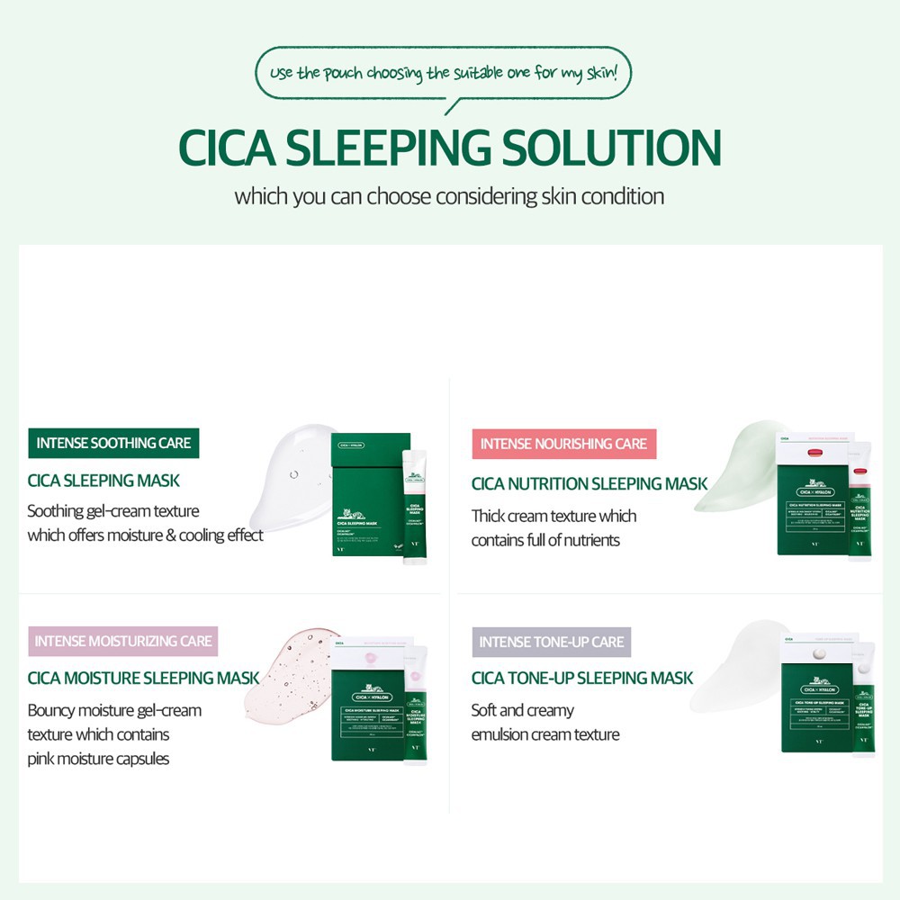 10 Gói Mặt nạ ngủ VT CICA SLEEPING MASK