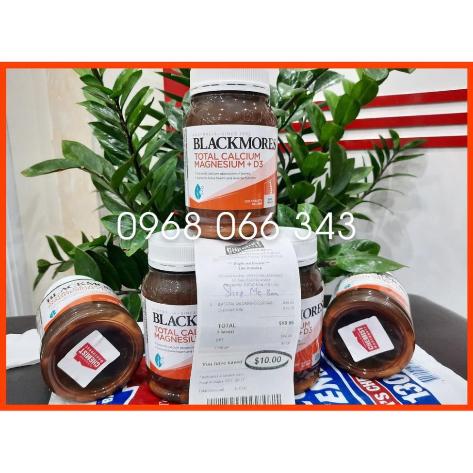 Viên uống Canxi Total Blackmores Úc Total Calcium Magnesium + D3 200 viên - Úc