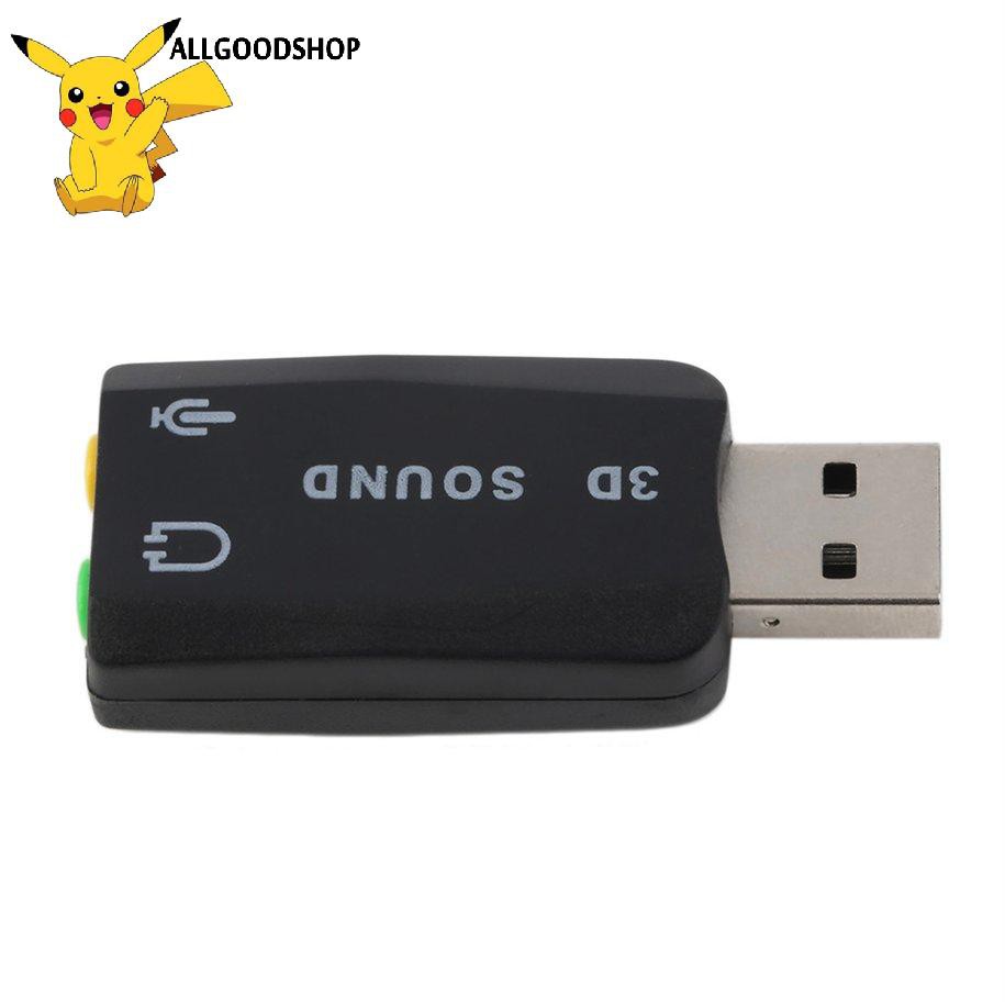 Bộ chuyển đổi card âm thanh USB 2.0 sang Mic 3D Cho Máy Tính