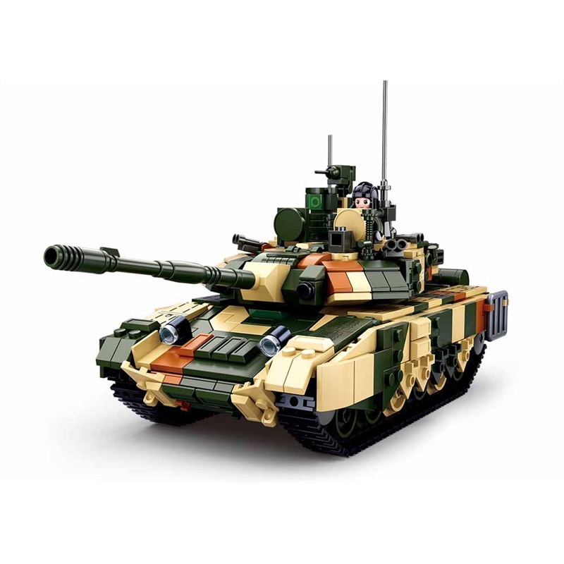 Bộ 758 mảnh đồ chơi SLUBAN T90MS B0756 lắp ráp xe tăng quân đội