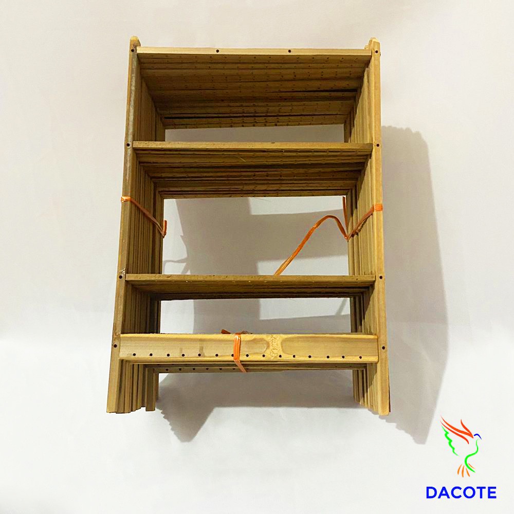 Khung lồng khuyên Ricky Bird Shop nan cáp quang dễ dàng láp đặt hàng loại 1 kèm móc