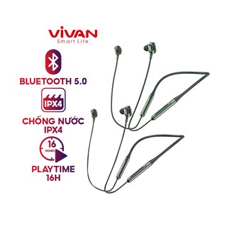 Tai Nghe Bluetooth Đeo Cổ Thể Thao VIVAN Liberty-N100 Chuẩn Kháng Nước IPX4 Chính Hãng Âm Hay